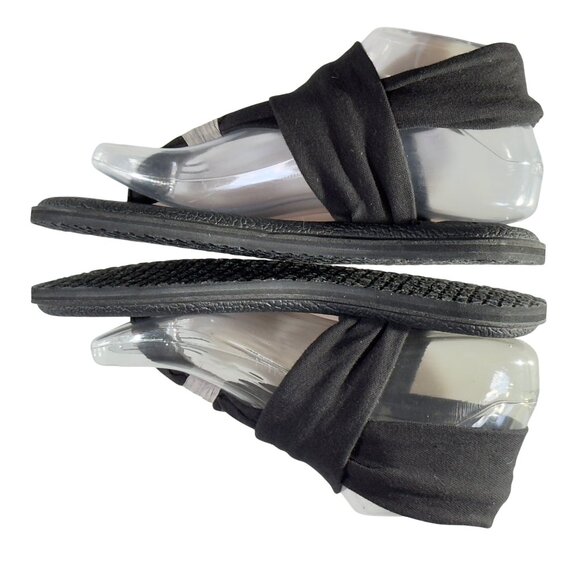 SANUK Womens Black Yoga Sling 2 Sandals Flip Flops Stretchy Fabric Straps Size 6 - Picture 9 of 13